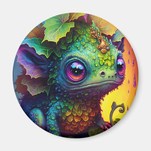Cute Frog Monster Fantasy Art Magnet (Voorkant)