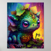 Cute Frog Monster Fantasy Art Poster (Voorkant)