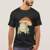 Cute Frog Mushroom Pet Cottcore Aesthetic Illus T-shirt (Voorkant)