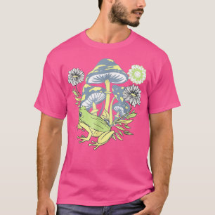 Cute Frog MushroomTeen Girls Cottcore Aesthetics T-shirt
