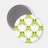 Cute Frog - Naadloos patroon Magneet (Voorkant / Achterkant)