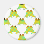 Cute Frog - Naadloos patroon Magneet (Voorkant)