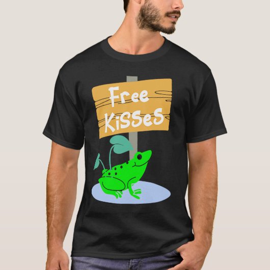 Cute Frog Offering Free Kisses T-shirt (Voorkant)