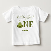 Cute Frog One Name First Birthday (Voorkant)