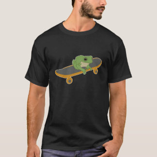 Cute Frog op een skateboard T-shirt