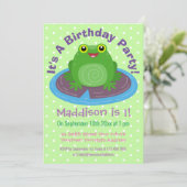 Cute frog op illustratie van de cartoon van het li kaart (Staand voorkant)