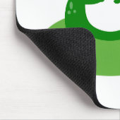 Cute Frog op Lily Pad met Ladybug Illustratie Muismat (Hoek)