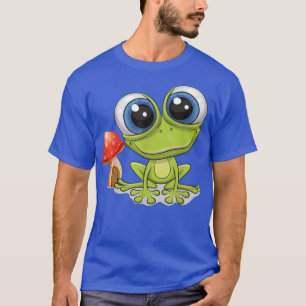 Cute Frog-paddenstoel esthetische kleding T T-shirt