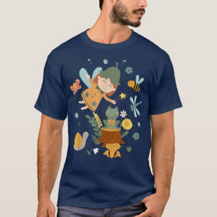 Cute Frog-paddenstoel Fairycore Aesthetische Cotta T-shirt