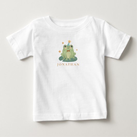 Cute Frog paddenstoel name Baby Bodysuit (Voorkant)