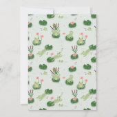 Cute Frog Party Hat Kids First 1st Birthday Party Kaart (Achterkant)