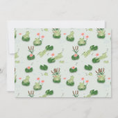 Cute Frog Party Hat Kids First 1st Birthday Photo Kaart (Achterkant)