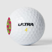 Cute frog-patroon golfballen (Logo)