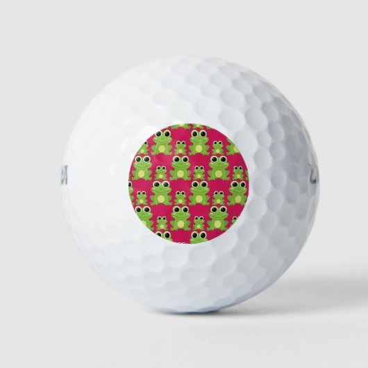 Cute frog-patroon golfballen (Voorkant)