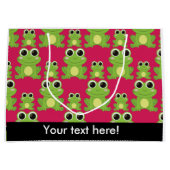 Cute frog-patroon groot cadeauzakje (Voorkant)