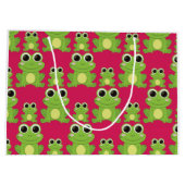 Cute frog-patroon groot cadeauzakje (Achterkant)