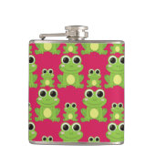 Cute frog-patroon heupfles (Voorkant)