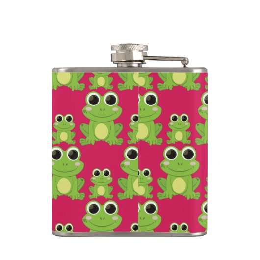 Cute frog-patroon heupfles (Achterkant)