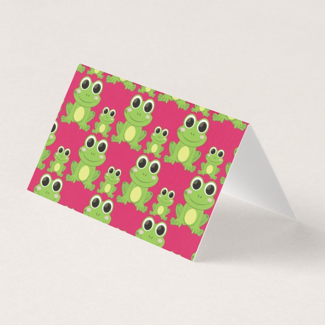 Cute frog-patroon kaart (Voorkant)