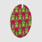 Cute frog-patroon ornament (voorkant)
