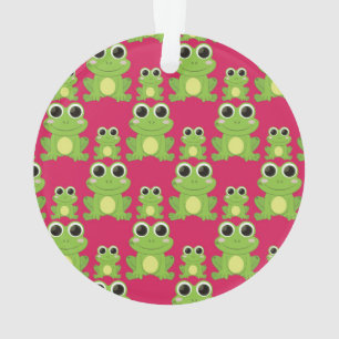 Cute frog-patroon ornament