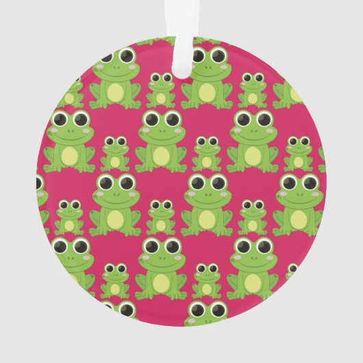 Cute frog-patroon ornament (achterkant)