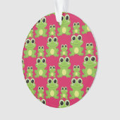 Cute frog-patroon ornament (voorkant)