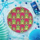 Cute frog-patroon papieren bordje (Feest)