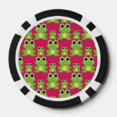 Cute frog-patroon pokerchips (Achterkant)