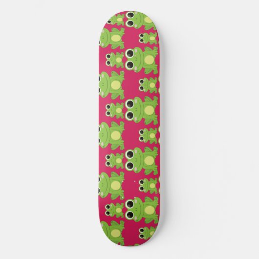 Cute frog-patroon skateboard (Voorkant)