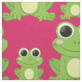 Cute frog-patroon stof (Swatch)