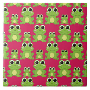 Cute frog-patroon tegeltje