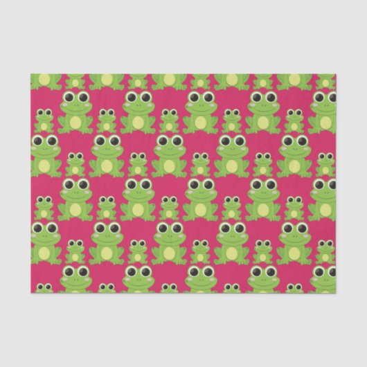 Cute frog-patroon tissuepapier (Voorkant)