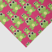 Cute frog-patroon tissuepapier (Detail)