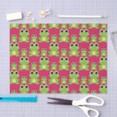 Cute frog-patroon tissuepapier (Craft)