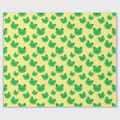 Cute Frog Pattern Cadeaupapier (Vlak)