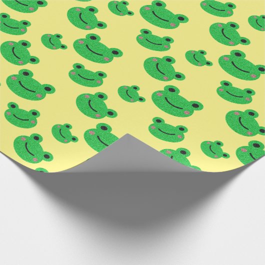 Cute Frog Pattern Cadeaupapier (Hoek)