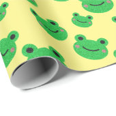Cute Frog Pattern Cadeaupapier (Rol Hoek)
