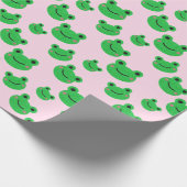 Cute Frog Pattern Cadeaupapier (Hoek)