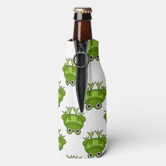 Cute Frog Pattern Flesjeskoeler (Fles Achterkant)