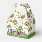 Cute Frog Pattern Happy Birthday Foto bedankt Bedankdoosjes (Achterkant)