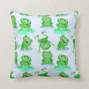Cute Frog Pattern Kussen