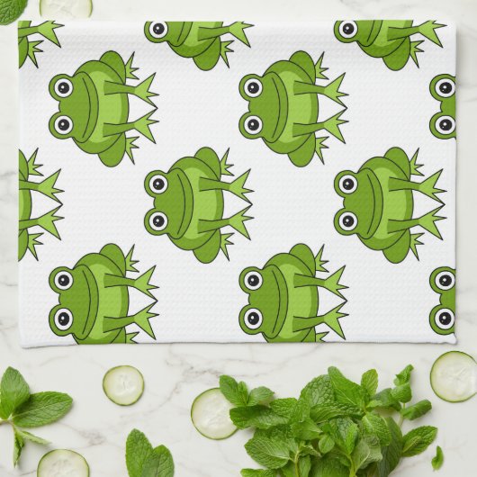 Cute Frog Pattern Theedoek (Gevouwen)