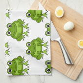 Cute Frog Pattern Theedoek (Quarter Fold)