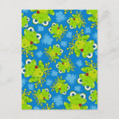 Cute Frog Patterned Briefkaart (Voorkant)
