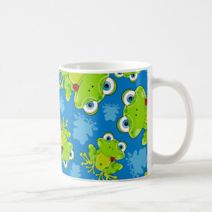 Cute Frog Patterned Coffee Mok