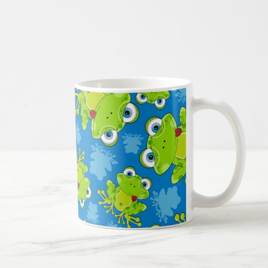 Cute Frog Patterned Coffee Mok (Rechts)