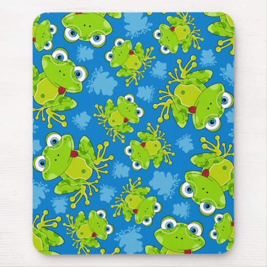 Cute Frog Patterned Mousepad Muismat (Voorkant)