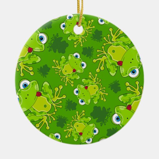 Cute Frog Patterned Ornament (Voorkant)