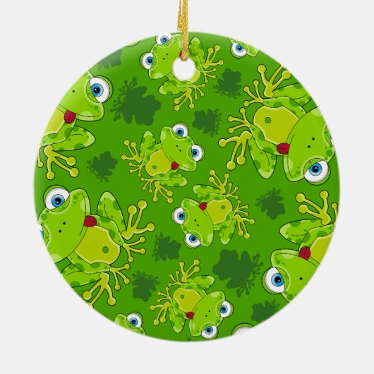 Cute Frog Patterned Ornament (Achterkant)
